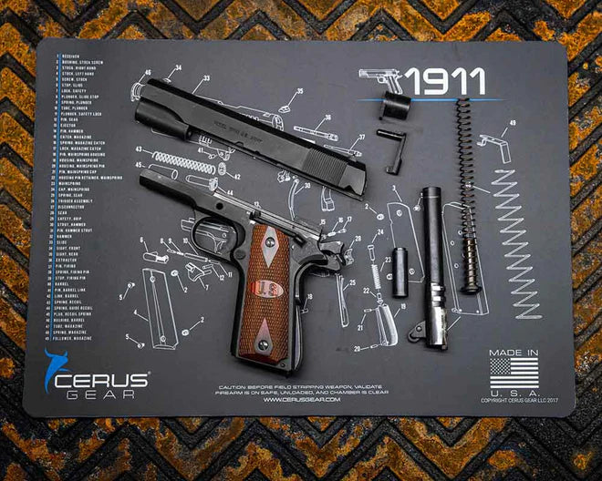 ProMat - 1911 Schematic Handgun Mat