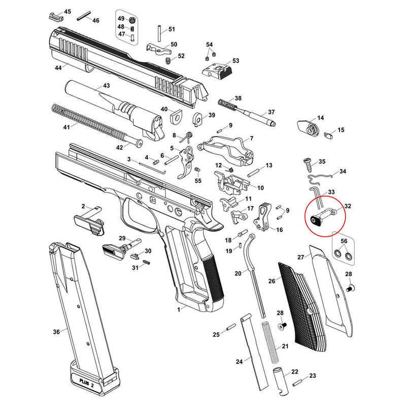 CZ Shadow 2 Magazine Catch Set