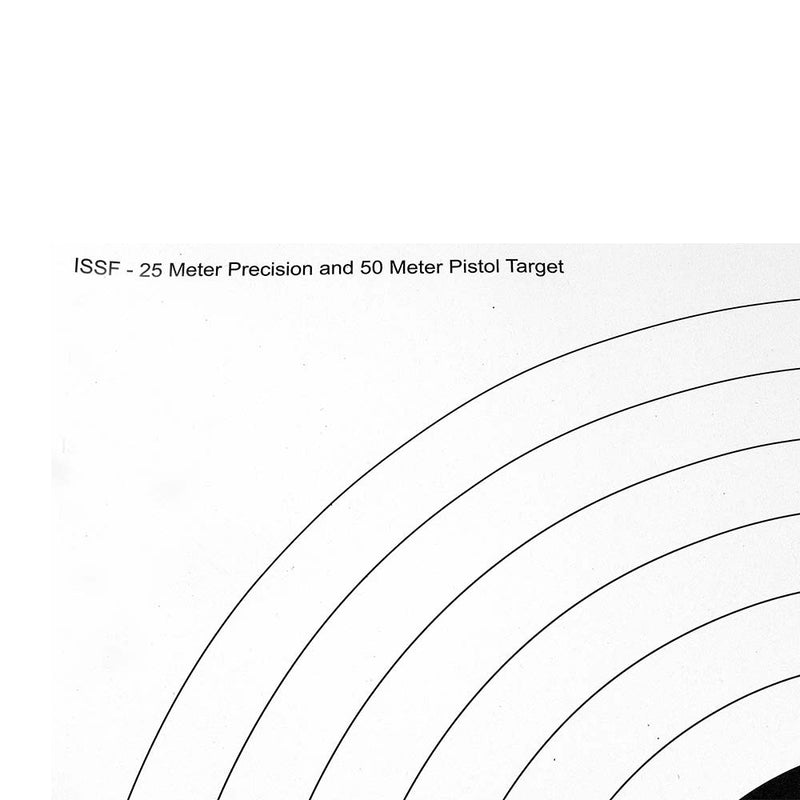 ISSF 25M Presisjon & 50M Pistol Skive 0.5M, 100 stk