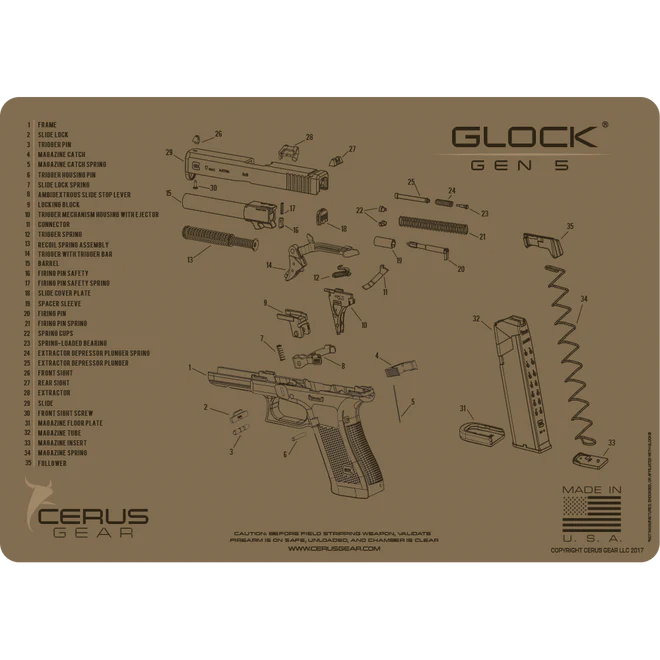 ProMat - GLOCK® Gen5 Schematic Handgun Mat