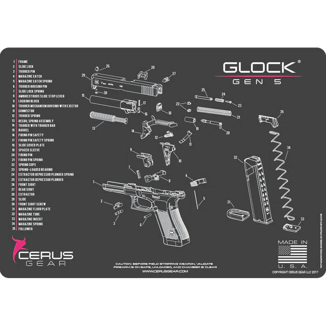 ProMat - GLOCK® Gen5 Schematic Handgun Mat