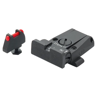 LPA SPR36GL7F Adjustable Sight Set for GLOCK with Fiber Optic Front