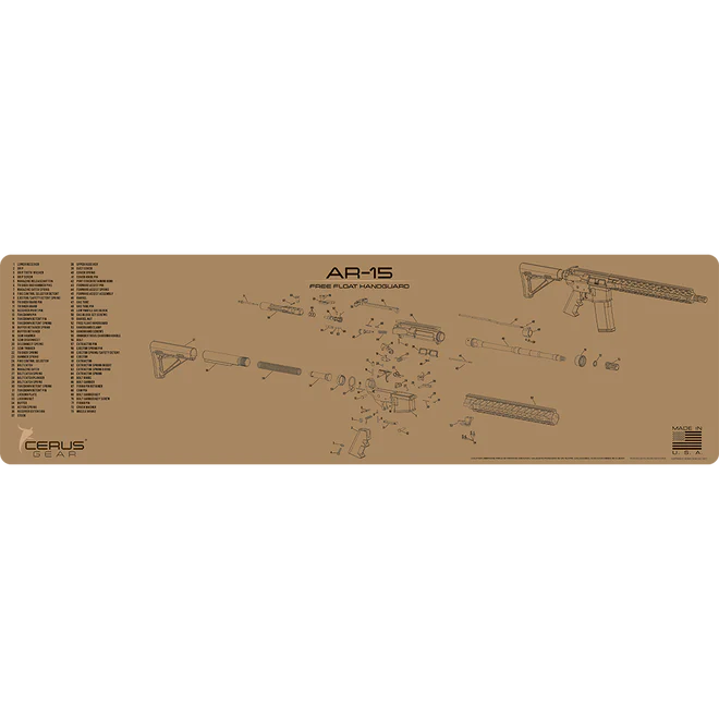 ProMat - AR-15 Free Float Handguard Schematic Magnum Gun Mat
