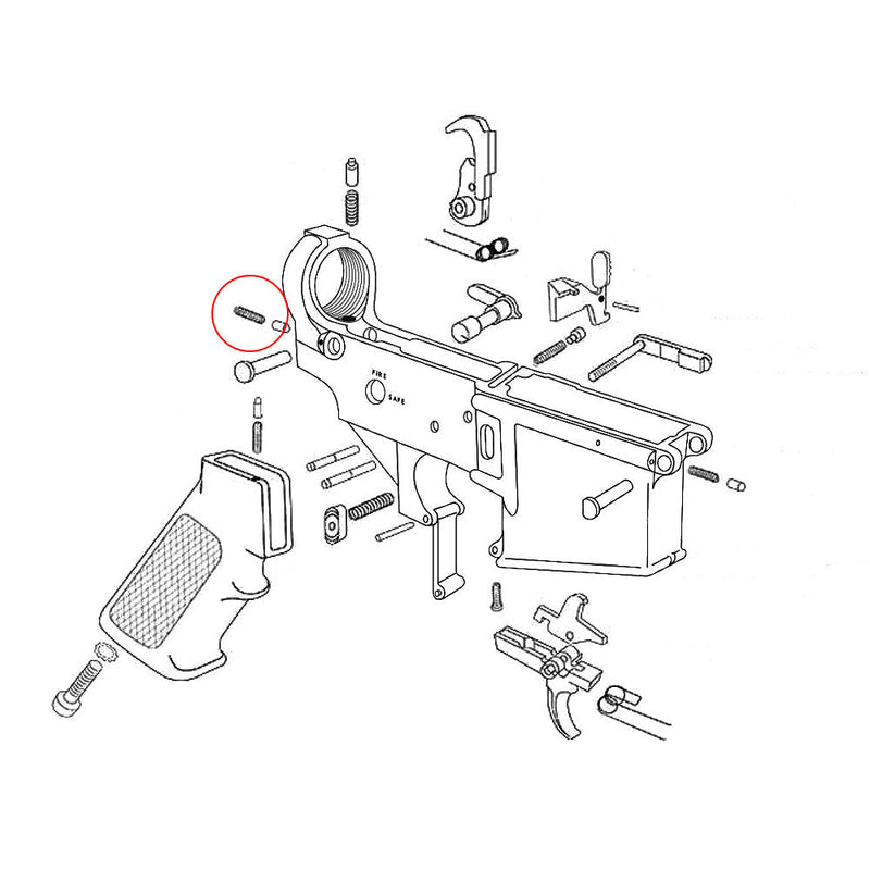 AR - 15 Takedown Detent Spring - Eemann Tech