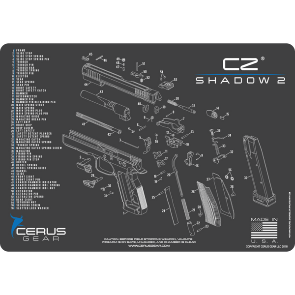 ProMat - CZ Shadow 2 Schematic Handgun Mat