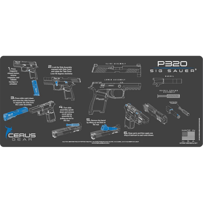 ProMat - Sig Sauer® P320 Instructional Gun Mat - Cerus Gear