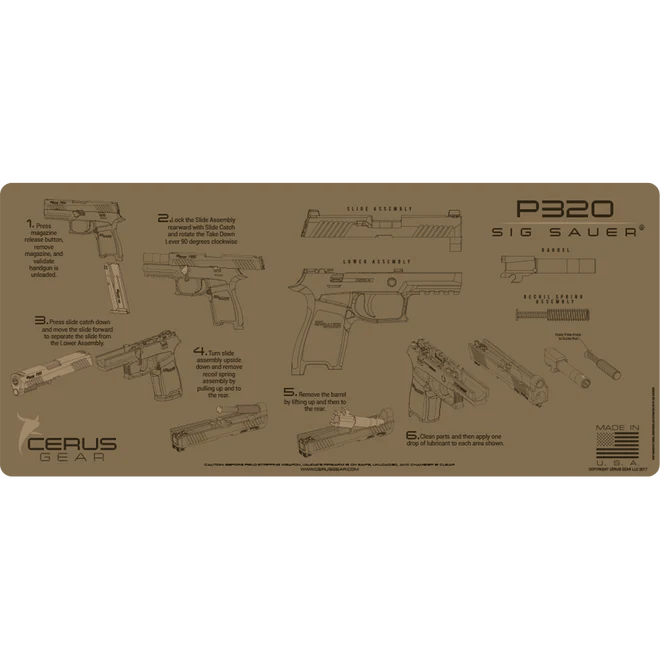 ProMat - Sig Sauer® P320 Instructional Gun Mat - Cerus Gear