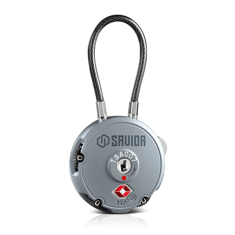 Savior 3 - Digit Cable Lock, TSA Compliant - Savior