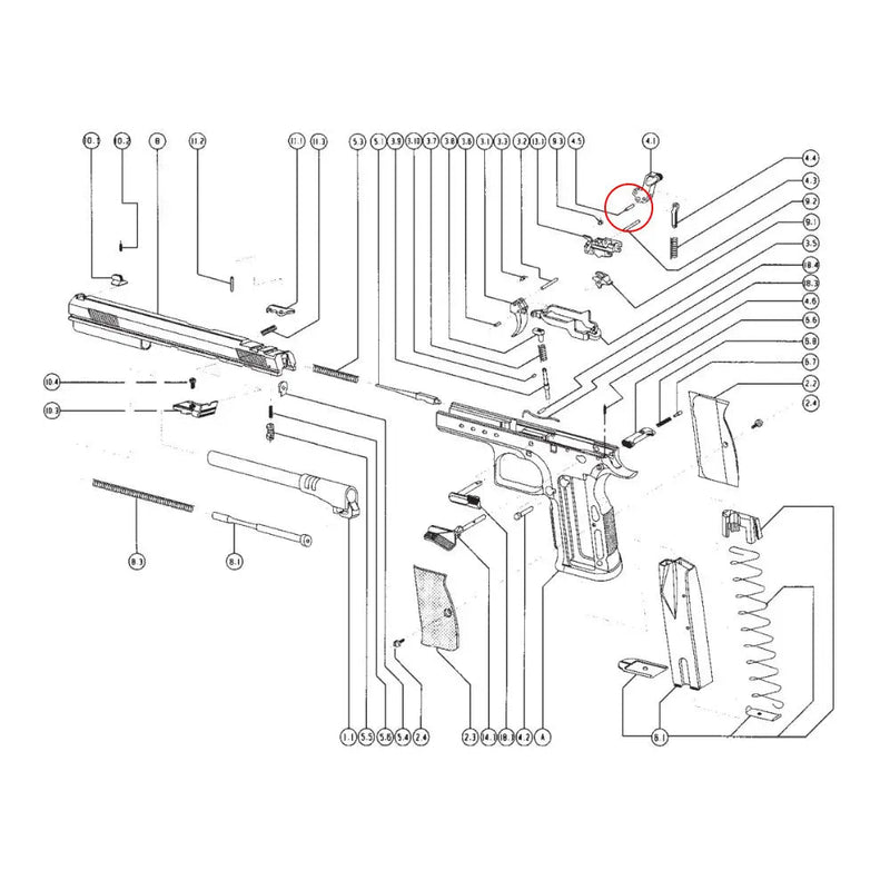 Tanfoglio Disconnector Pin Pin - Tanfoglio