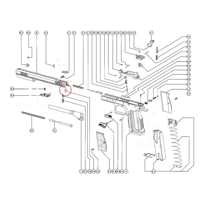 Tanfoglio Firing Pin Stop Plate - Tanfoglio