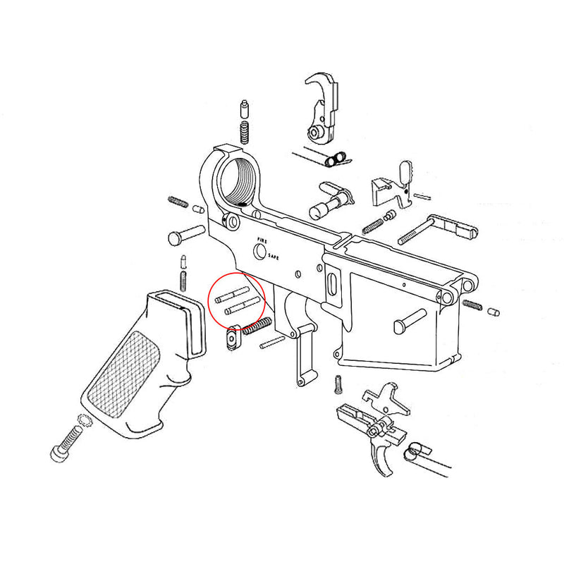 Trigger and Hammer Pin for AR - 15 - Eemann Tech