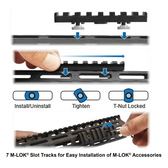 UTG PRO® AR15 Super Slim Drop - In M - LOK® Handguard, 15" Carbine - Leapers, Inc.