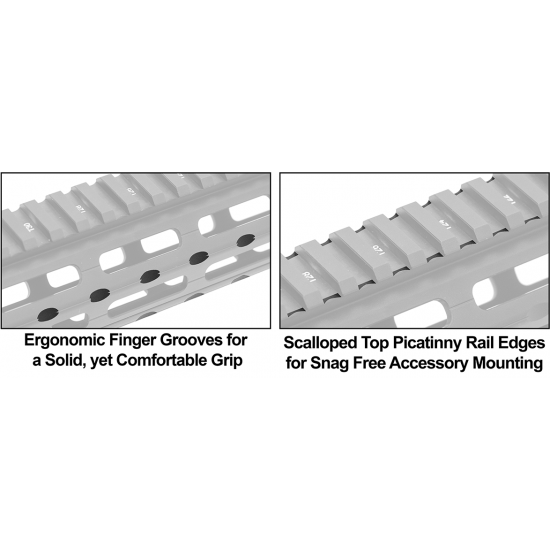 UTG PRO® AR15 Super Slim Drop - In M - LOK® Handguard, Carbine - Leapers, Inc.