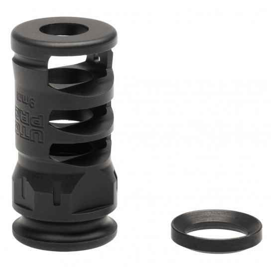 UTG PRO® Stubby Muzzle Brake, 9MM 1/2x28 - Leapers, Inc.