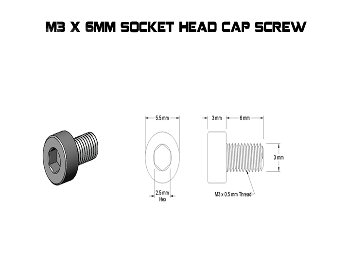 M3 X 6MM Torx Head Cap Screw (Fits Vortex Venom)