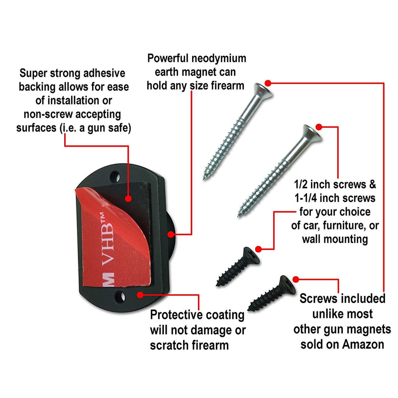 Gun Magnet with Adhesive Backing - Tacticon