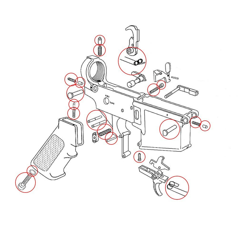 Lower Small Parts Set for AR - 15 - Eemann Tech