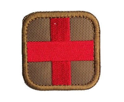 Medic kors patch, 50x50mm - TactX