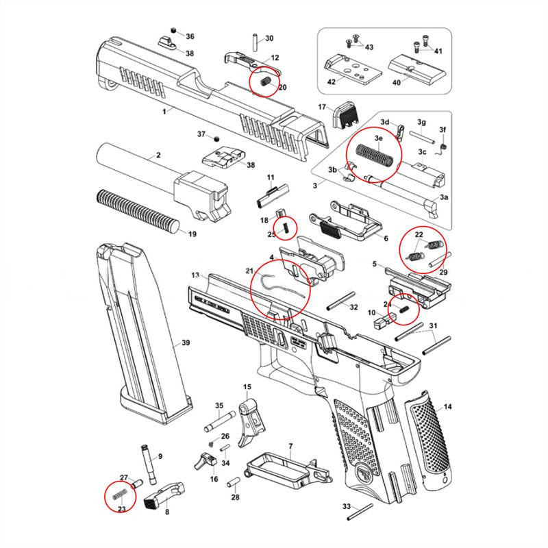 Springs Set For CZ P - 10 - Eemann Tech