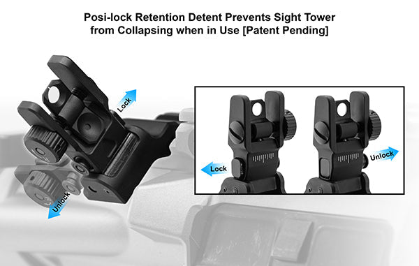 UTG® ACCU - SYNC® 45 Degree Angle Flip Up Rear Sight - Leapers, Inc.