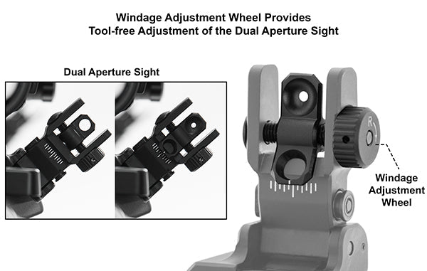 UTG® ACCU - SYNC® 45 Degree Angle Flip Up Rear Sight - Leapers, Inc.