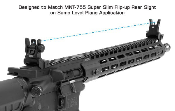 UTG® Low Profile Flip - up Rear Sight with Dual Aiming Aperture - Leapers, Inc.