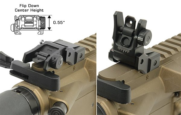 UTG® Low Profile Flip - up Rear Sight with Dual Aiming Aperture - Leapers, Inc.